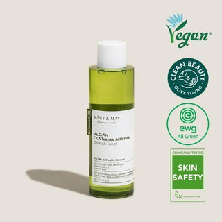 Mary&May Vegan Cica Tea Tree AHA PHA Blemish Toner 200ml - Koreabe