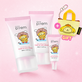 Make Prem - Soothing Pink Tone Up Sun Cream 40ml + 40ml (Sanrio Ver)