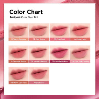 Peripera - Over Blur Tint 3.5g - 10 Colors - Koreabe