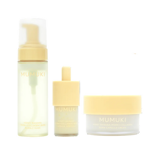Mumuki - Honey Banana Set (Bubble Mask 150ml + Ampoule 30ml + Cream 50ml)