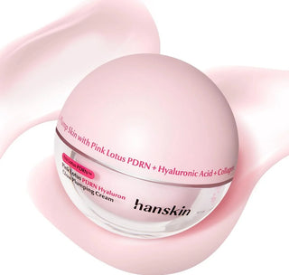 Hanskin - Увлажняющий крем Pink Lotus PDRN Glow Plumping Cream, 50 мл