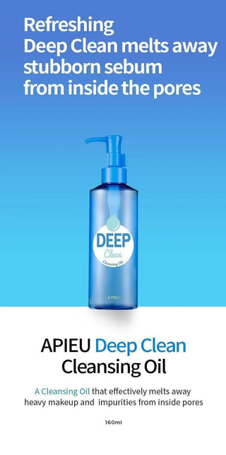Apieu - Deep Clean Cleansing Oil 160ml - Koreabe