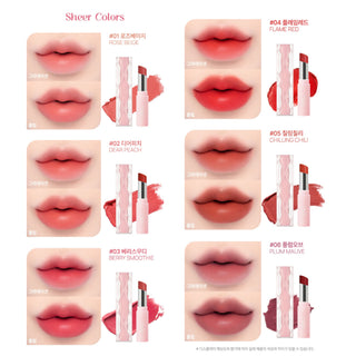 YNM - Cream Matte Lipstick - 6 Colors