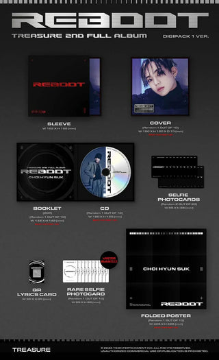 TREASURE - 2ND FULL ALBUM [REBOOT] DIGIPACK VER. RANDOM VER - Koreabe