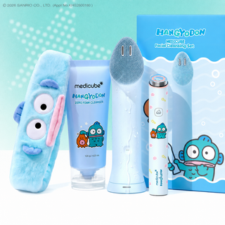 Medicube - Набор Booster Pro Mini Plus + насадка для очищения + пенка для умывания Zero (версия Hangyodon)