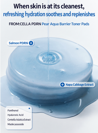 From Cella - PDRN Pear Aqua Barrier Toner Pad 70ea
