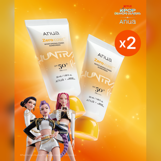 Anua — Увлажняющий солнцезащитный крем Zero Cast Moisturizing Finish Sunscreen, 50 мл x 2 шт. (Demon Hunter)