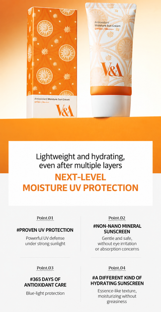 V&A - Antioxidant Moisture SPF50+ PA++++ Sun Cream 50ml
