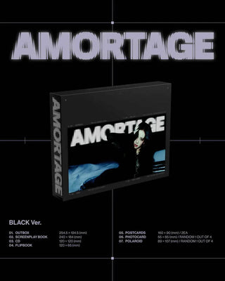 JISOO - Mini Album (AMORTAGE) DELUXE Edition (Black Ver.) - Koreabe