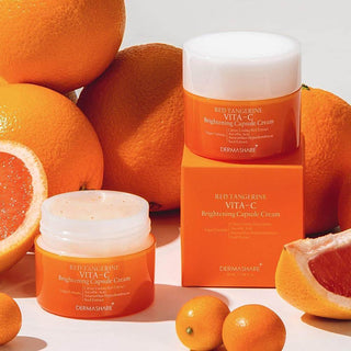 Dermashare - Red Tangerine Vita-C Brightening Capsule Cream 50ml - Koreabe