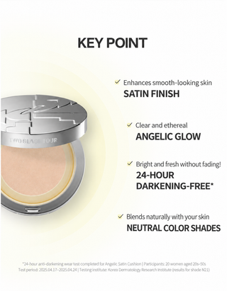 Two Slash Four - Angelic Satin Cushion + Refill - 3 Colors
