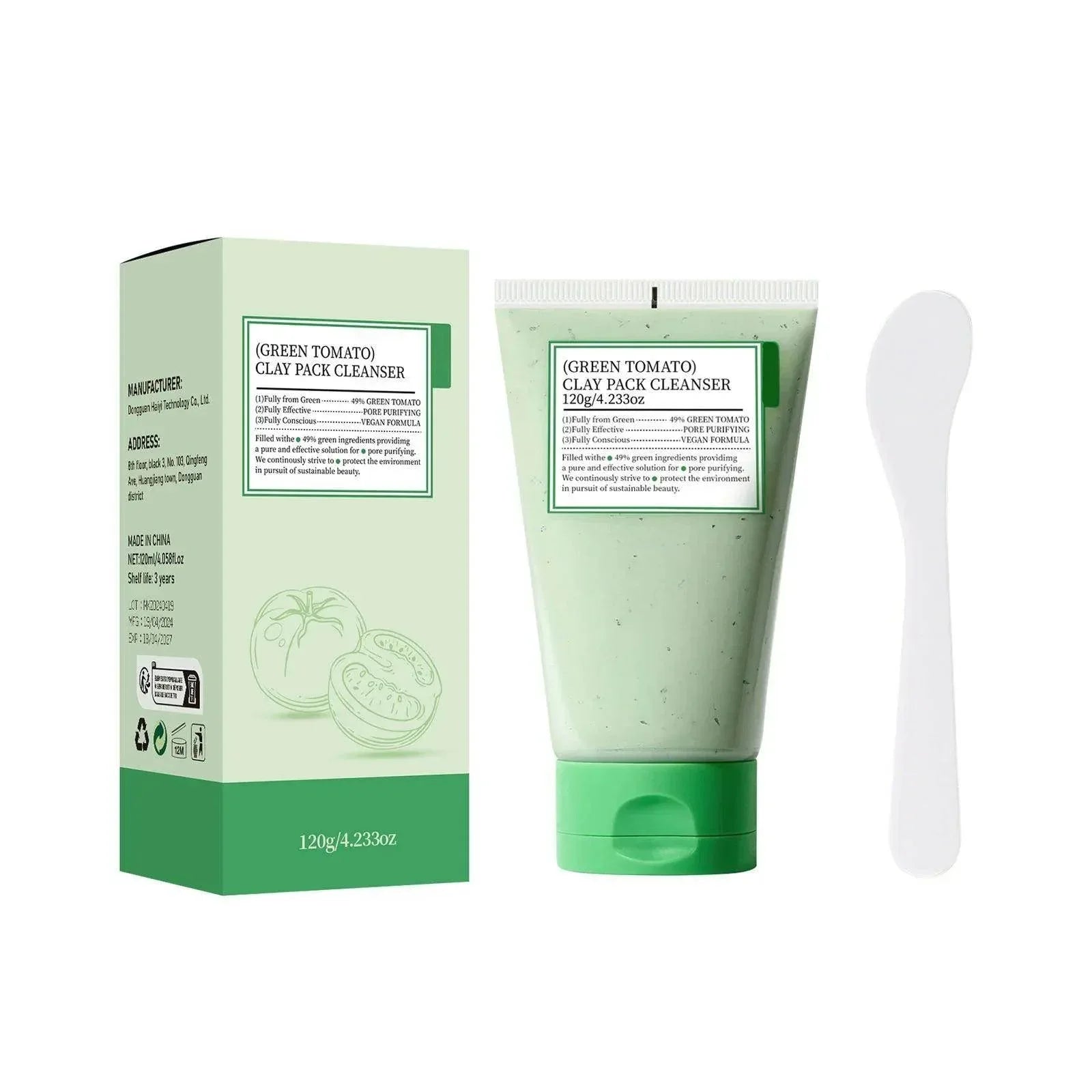 Fully - Green Tomato Clay Pack Cleanser 120ml - Koreabe