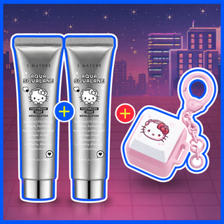 S Nature - Aqua Squalane Moisturizing Cream Wrinkle Lifting 60ml + 60ml (Sanrio Ver)