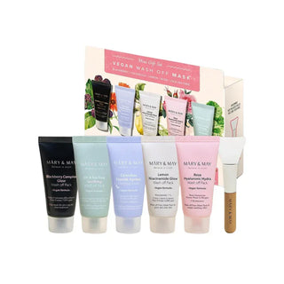 Mary & May - Vegan Wash Off Mask Mini Set (30g x 5) - Koreabe