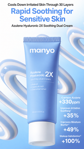 Manyo - Azulene Hyaluronic 2X Soothing Dual Cream 60ml