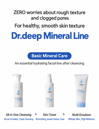 Dr Deep - Mineral Set (Emulsion 150ml + Cleansing Foam 150ml + Toner 200ml)