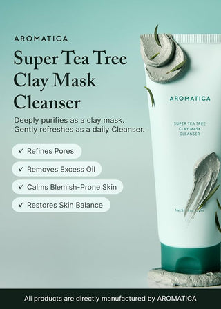 Aromatica - Super Tea Tree Clay Mask Cleanser, 150 мл