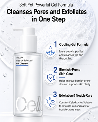 Celladix - Гель для умывания Trouble Clear pH Balanced, 200 мл