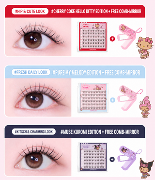 Coringco - Tok Tok Hara No Glue Glasses (Sanrio Ver) - 3 Options