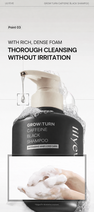 Lilyeve - Grow Turn Caffeine Black Shampoo 500ml