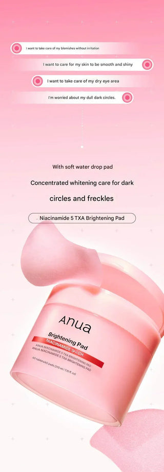 Anua - Brightening Pad Niacinamide 5 + TXA 60ea - Koreabe