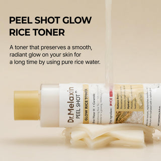 Dr. Melaxin — Тонер с белым рисом Peel Shot Glow, 200 мл