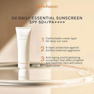 Sulwhasoo - UV Daily Essential Sunscreen Multi Protection SPF50+ PA++++ 50ml - Koreabe