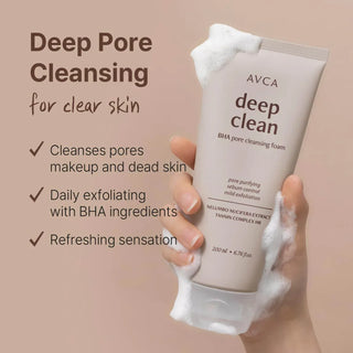 AVCA - BHA Pore Cleansing Foam 200ml - Koreabe