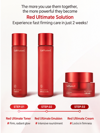 Cell Fusion - Red Ultimate Skincare Set 3pcs