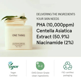 One Thing - Cica Peeling Toner Pad 65ea - Koreabe