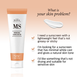 Cos De Baha - Минеральный солнцезащитный крем SPF50+ PA++++ 45мл