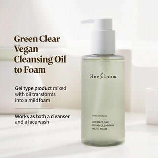 Herbloom - Green Clear Vegan Cleansing Oil To Foam 200ml - Koreabe