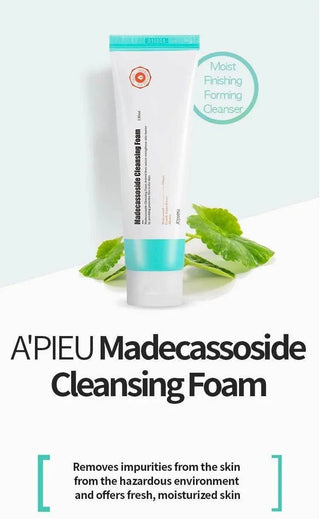 Apieu - Madecassoside Tetrasome Cleansing Foam 130ml x 2 - Koreabe