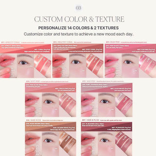 Heart Percent - Dote On Mood Custom Lip&Cheek - 7 Colors - Koreabe