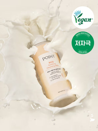 Point - Rice Soft Soothing Cleansing Milk 140ml - Koreabe