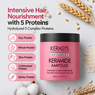 Kerasys - Keramide Ampoule Damage Clinic Hair Mask 450ml