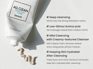Heimish - All Clean White Clay Foam 150ml - Koreabe