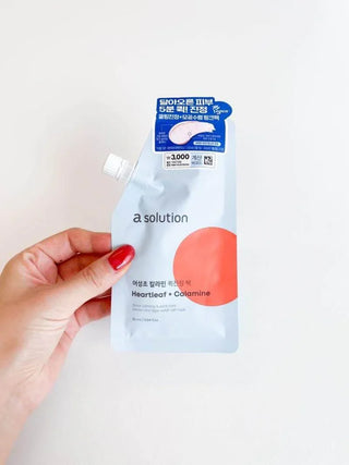 a solution - Heartleaf + Calamine Wash-Off Mask 25ml - Koreabe