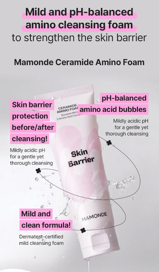 Mamonde - Увлажняющая пенка с керамидами и аминокислотами для умывания и укрепления защитного барьера кожи, 120 мл