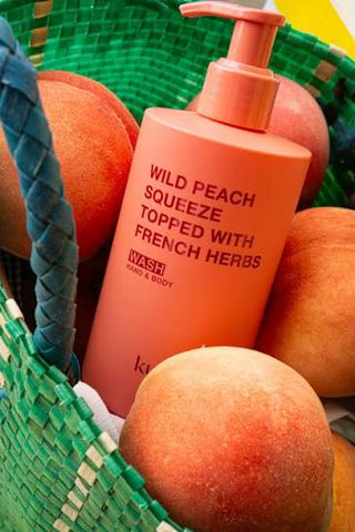 Kuoca - Wild Peach Squeeze Topped With French Herbs Body Wash 300ml