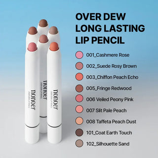 Nonoer - Over Dew Lip Pencil - 9 Colors - Koreabe