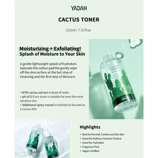 Yadah - Cactus Toner 210ml - Koreabe