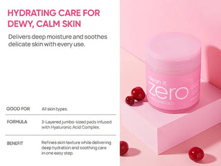 Banila Co - Clean It Zero Pink Hydrating Toner Pad 70ea