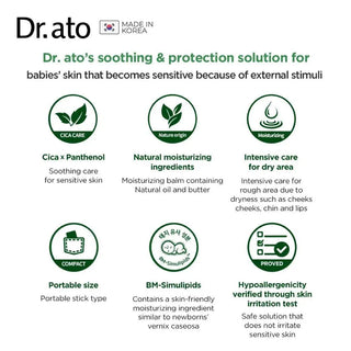 Dr Ato - Cica X Panthenol Stick Balm 17g - Koreabe