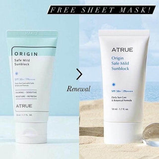 A True - Origin Safe Mild Sunblock SPF 50+ PA++++ 50ml - Koreabe