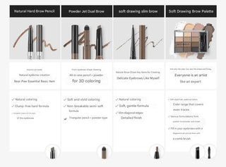 WakeMake - Soft Drawing Slim Brow - 4 Colors - Koreabe