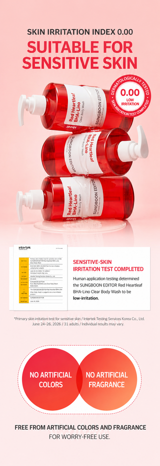 Sungboon Editor - Red Heartleaf BHA Lino Clear Гель для душа 1000мл