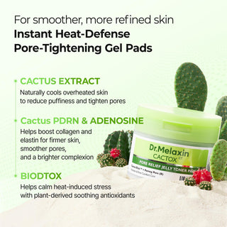Доктор Мелаксин — Cactox Pore Relief Jelly Toner Pad 60 шт.