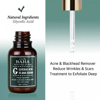 Cos De Baha - Glycolic Acid 10% AHA Serum 30ml - Koreabe