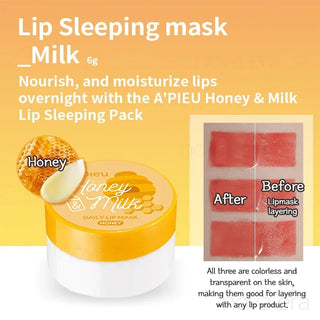 Apieu Honey Milk Lip Sleeping Pack 6.7g - Koreabe